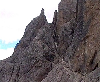 sestup nad bivakem Battaglione Cadore