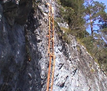 Horní část žebříků